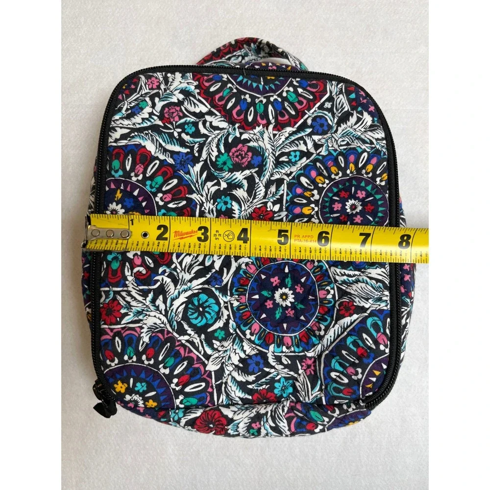 Vera Bradley Boho Quilted Floral Lunch Bag Kaleidoscope Medallion Pattern